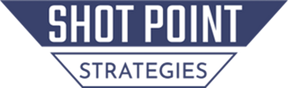 Shot Point Strategies logo on dark background.